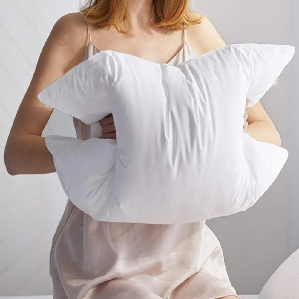 Luxury 85% Waterfowl Feathers/15% Down Pillow Queen Size, Hotel Quality Fluffy Bed Pillow, Soft Pillow for Sleeping, Organic Cotton Cover(20x28 inches, Pack of 1)