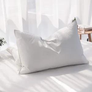 Luxury 85% Waterfowl Feathers/15% Down Pillow Queen Size, Hotel Quality Fluffy Bed Pillow, Soft Pillow for Sleeping, Organic Cotton Cover(20x28 inches, Pack of 1)