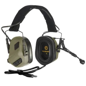 M32 PLUS 2024 Version Tactical Headset Hunting & Shooting Earmuffs with Microphone, Sound Amplification, Nato TP120 Jacket, Green