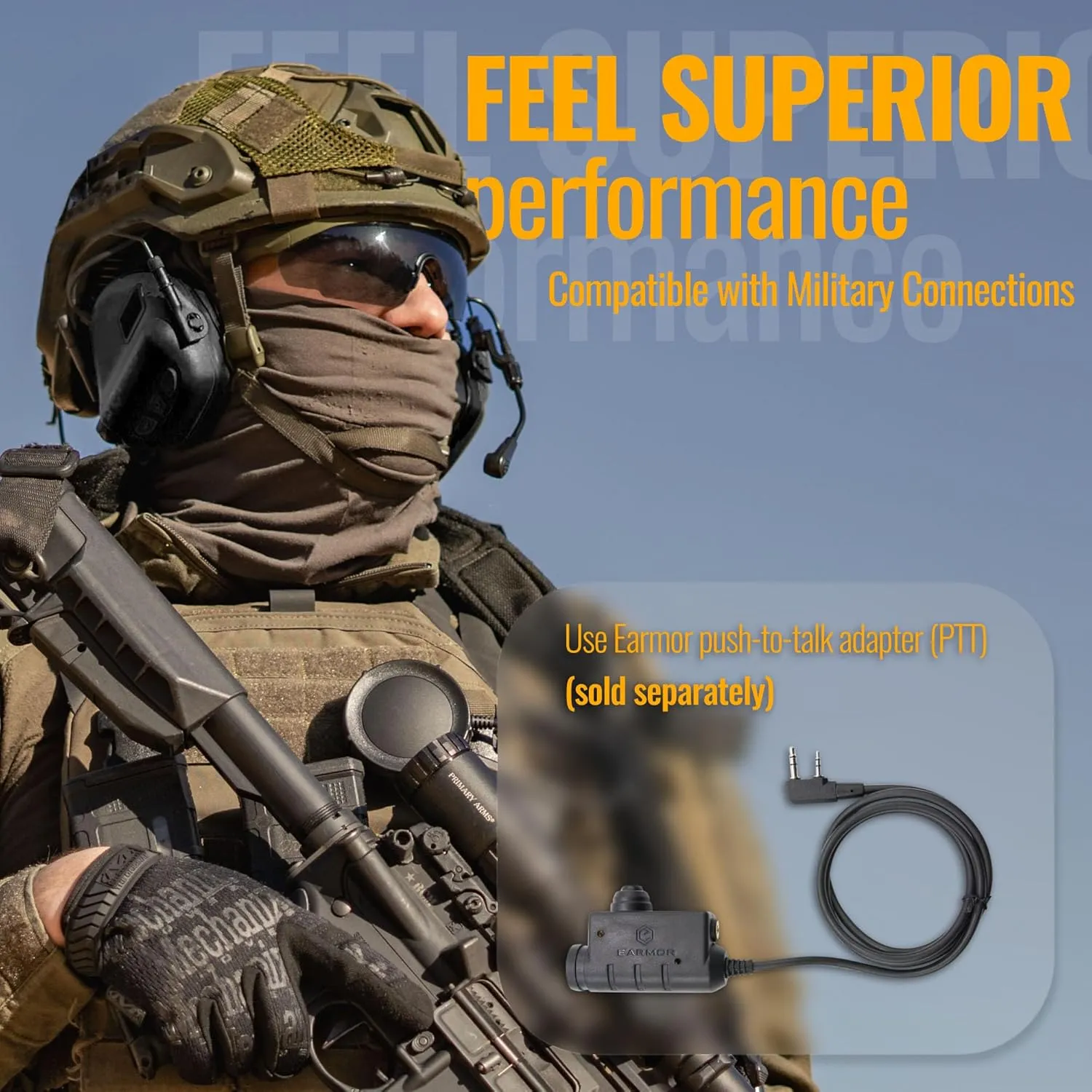 M32 PLUS Tactical Headset for Helmet - Noise Canceling Headphones with mic for Shooting & Hunting Earmuffs, Nato TP120 Jacket Black