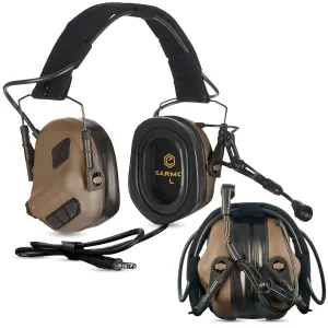 M32 PLUS Tactical Headset for Helmet - Noise Canceling Headphones with mic for Shooting & Hunting Earmuffs, Nato TP120 Jacket, Coyote