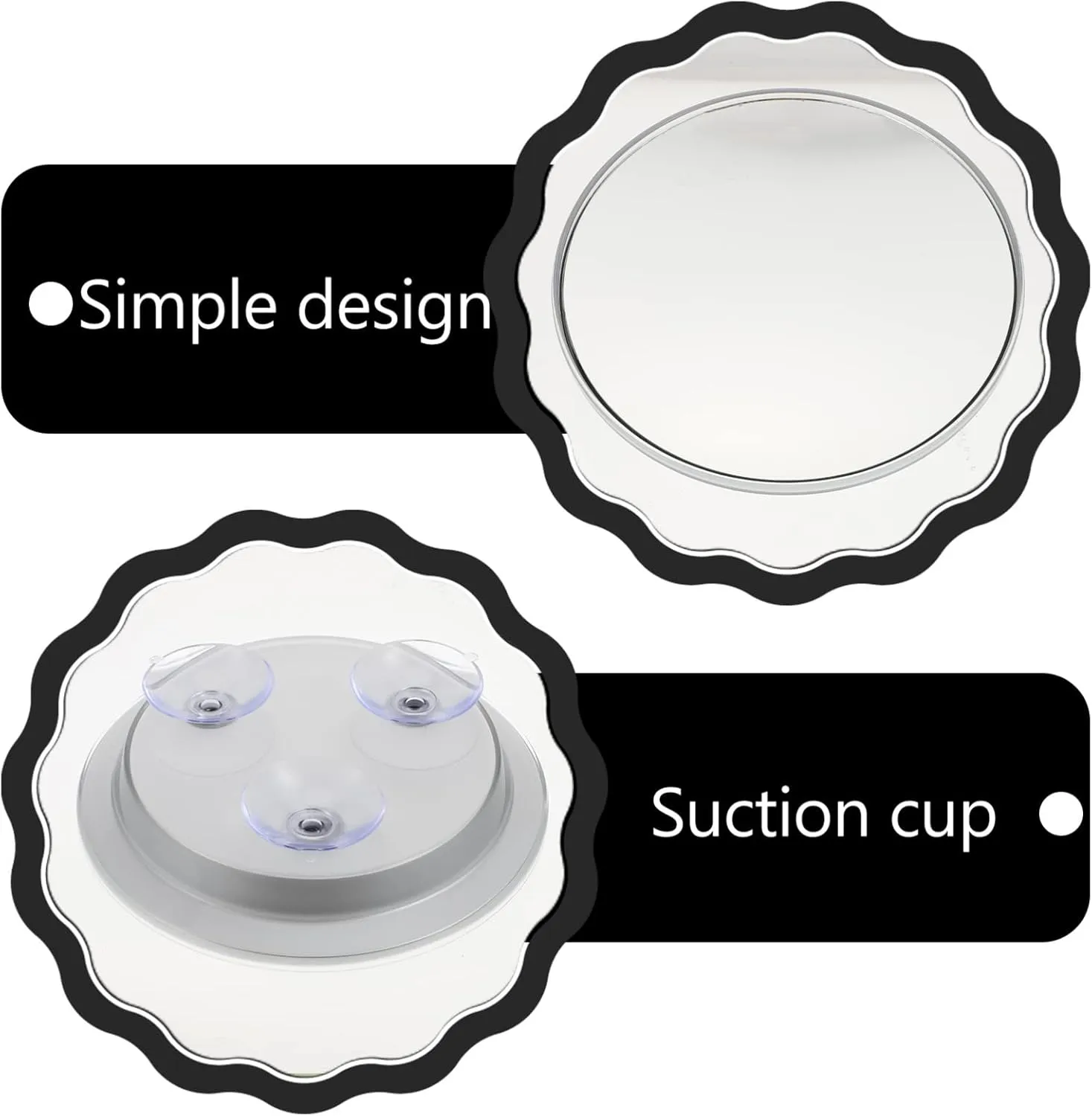 Magnifying Mirror Magnifying Mirror 20X Shower Mirror Wall Mounted Magnifying Mirror Vanity Mirror with Suction Cups for Makeup Tool, 5. 8inch Silver Magnifying Travel Mirror