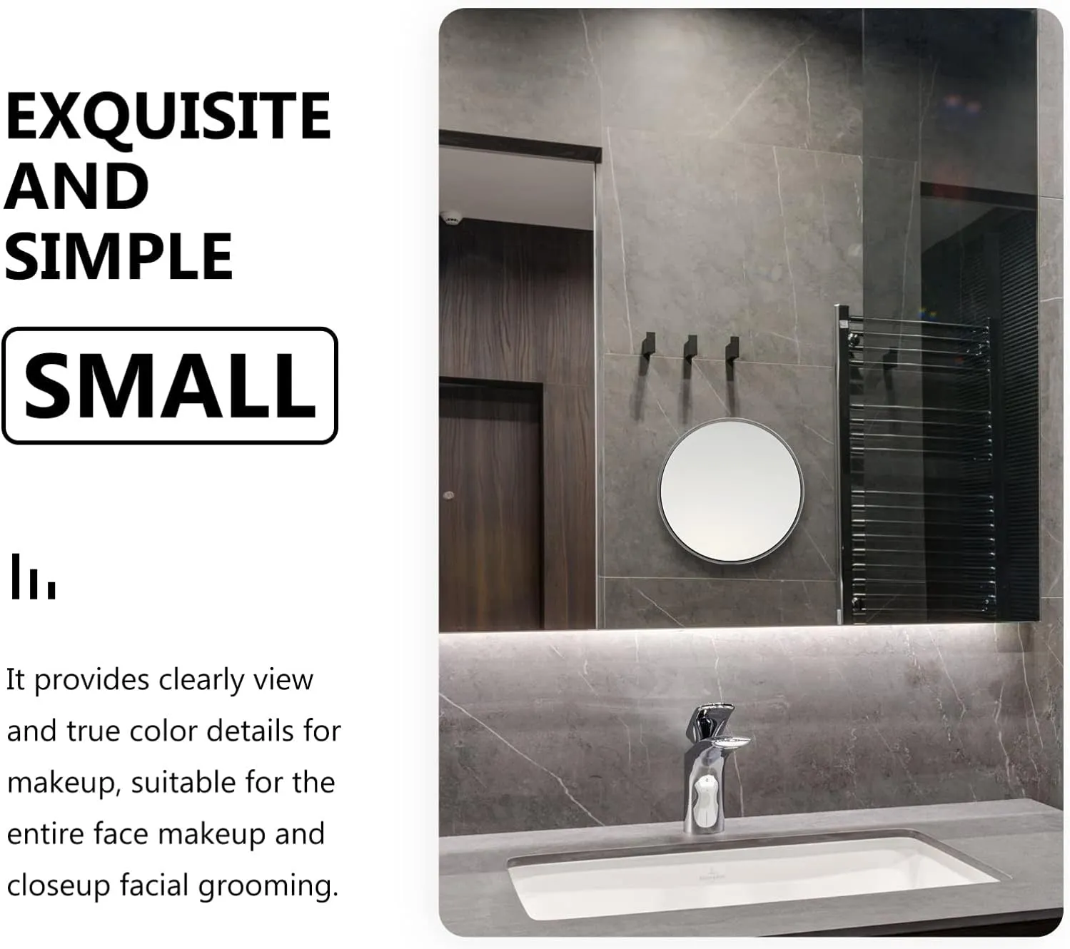 Magnifying Mirror Magnifying Mirror 20X Shower Mirror Wall Mounted Magnifying Mirror Vanity Mirror with Suction Cups for Makeup Tool, 5. 8inch Silver Magnifying Travel Mirror