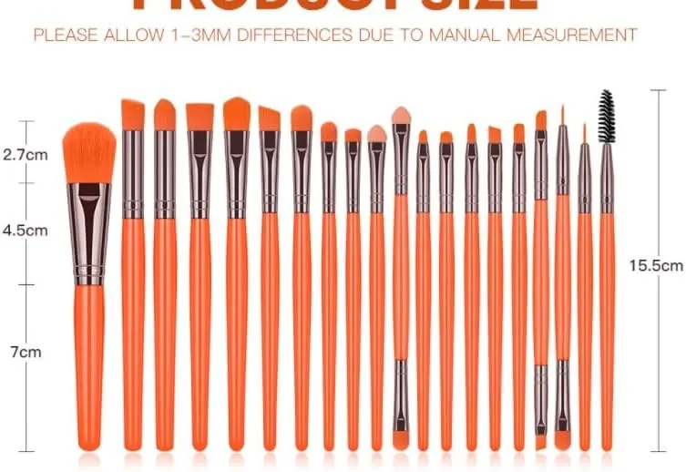 Make Up Brushes Set Makeup Brush Set 20 Pieces for Blush Loose Powder Eyeshadow Lip and Eyelashes Makeup Tools Set(Green)