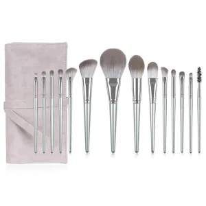 Makeup Brush Full Set 14 Pieces Powder Eye Shadow Foundation Make-up Powder Blusher high Gloss Super Soft Hair
