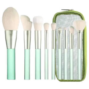 Makeup Brush Set with Storage Case, 9 Pcs Professional Synthetic Foundation Brush,Powder Contour Blending Eyeshadow Concealer Eyeliner Brushes for Makeup,Gifts for Women