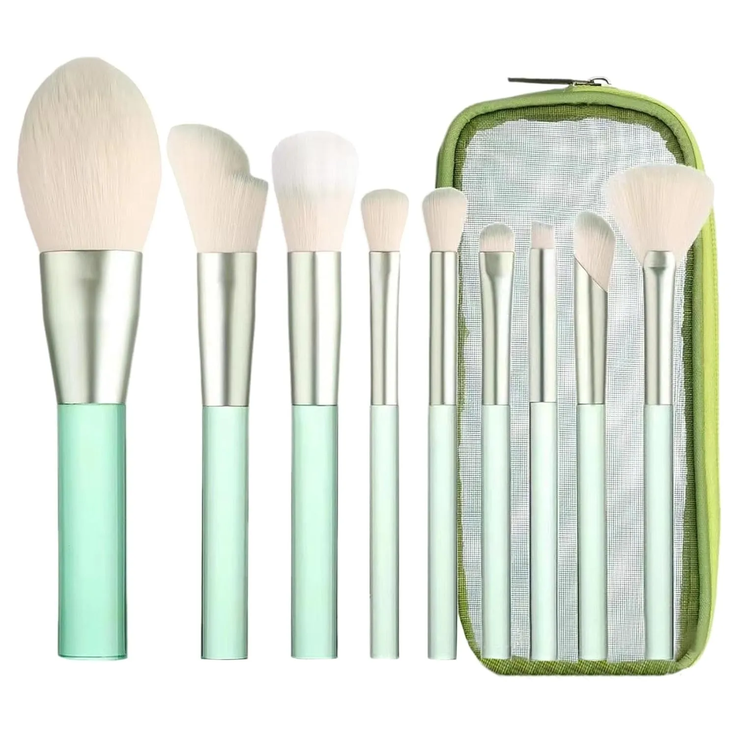 Makeup Brush Set with Storage Case, 9 Pcs Professional Synthetic Foundation Brush,Powder Contour Blending Eyeshadow Concealer Eyeliner Brushes for Makeup,Gifts for Women