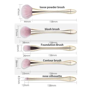 Makeup Brushes Foundation Powder Eye Shadow Makeup Brushes Set Professional 10pcs Makeup Tools Set for cosmetic Beauty Foundation Blush Powder Eyeshadow (Rose Gold 10 Brush Set   Opp Bag)