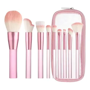 Makeup Brushes with Organizer Bag, 9 Pcs Professional Synthetic Foundation Brush,Contour Concealer Eyeshadow Powder Eyeliner Blending Brush,Birthday Gifts for Women