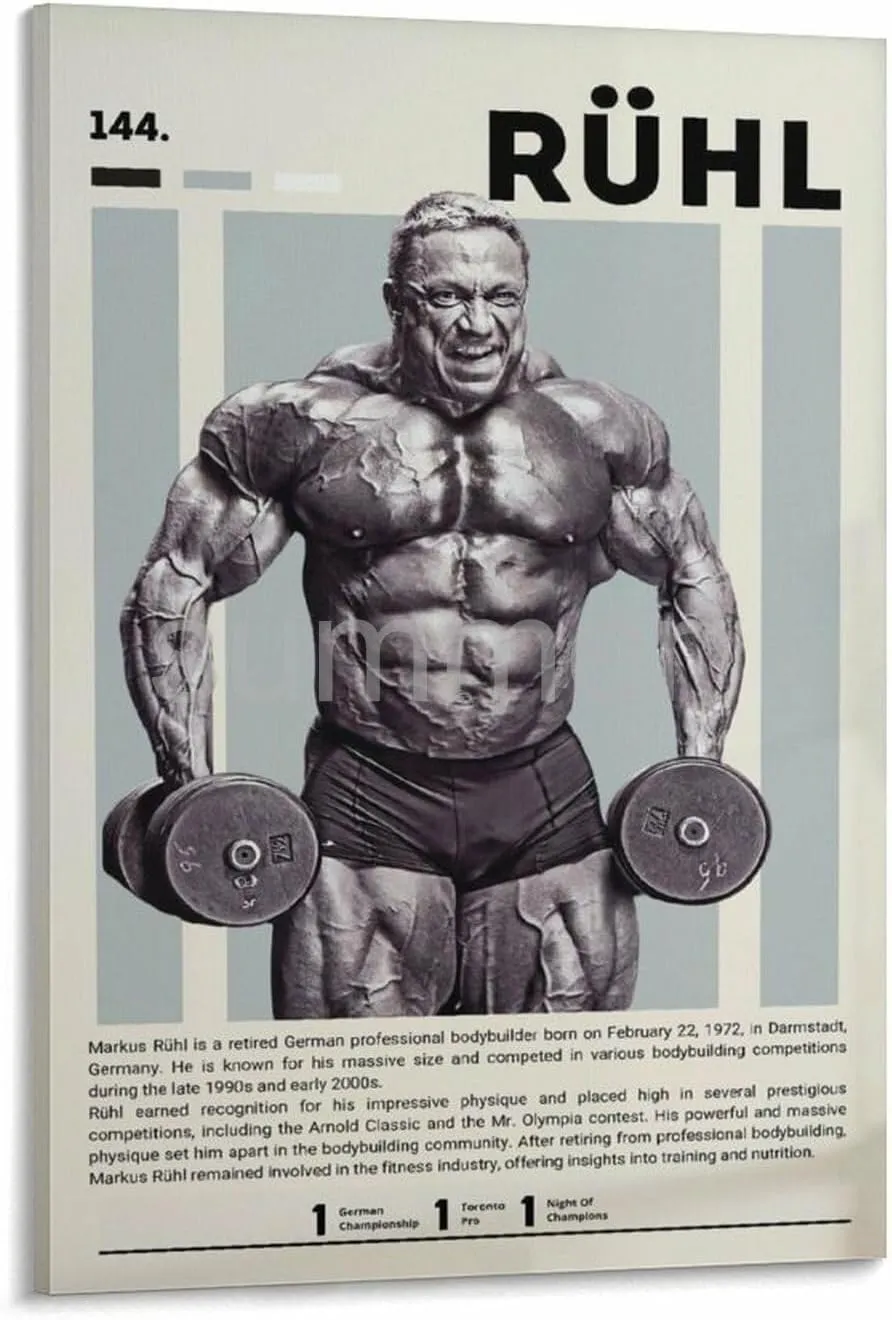 Markus Rühl Bodybuilder Poster 3 Canvas Painting Wall Art Poster for Bedroom Living Room Decor 16x24inch(40x60cm)