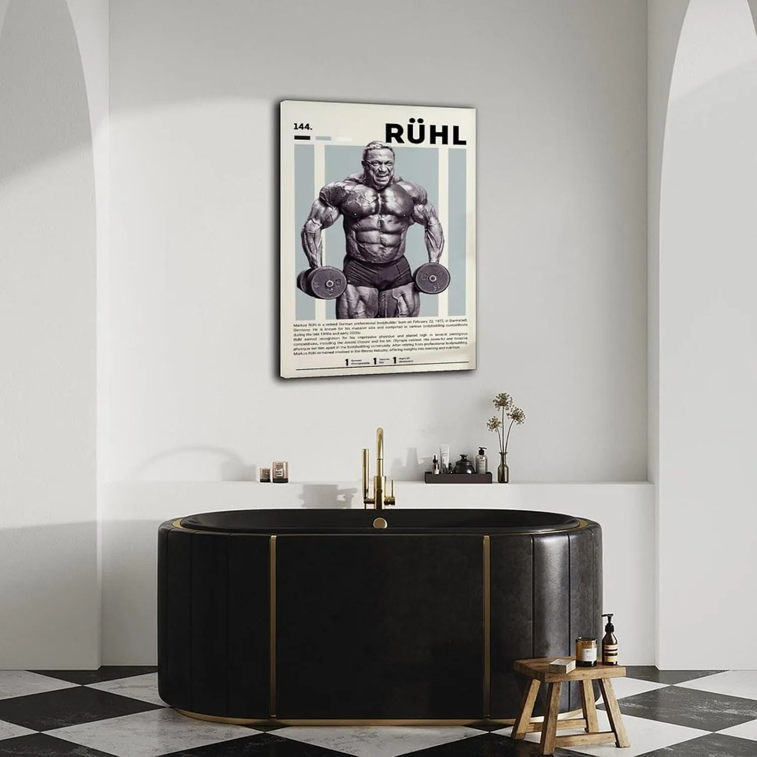 Markus Rühl Bodybuilder Poster 3 Canvas Painting Wall Art Poster for Bedroom Living Room Decor 16x24inch(40x60cm)