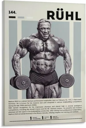 Markus Rühl Bodybuilder Poster 3 Canvas Painting Wall Art Poster for Bedroom Living Room Decor 16x24inch(40x60cm)
