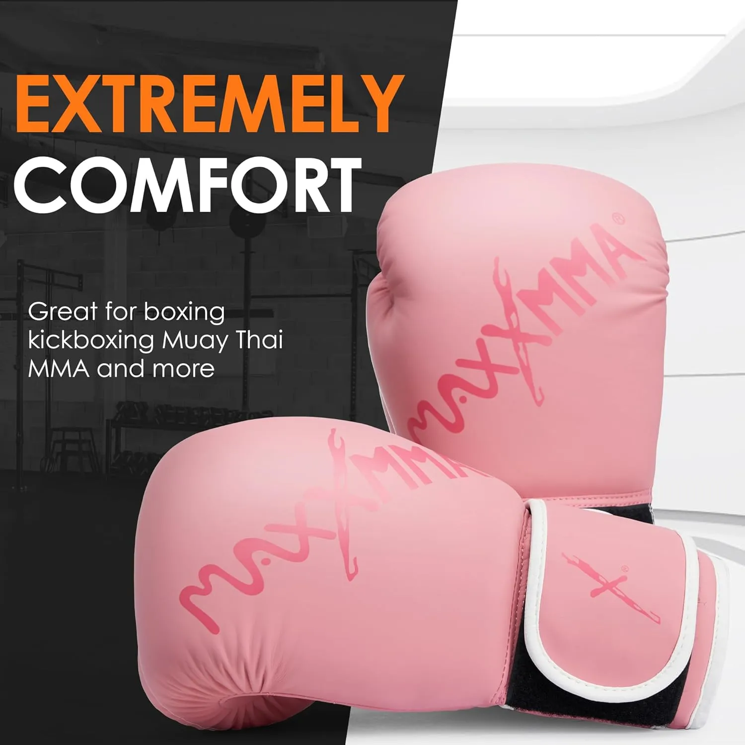 MaxxMMA Pro Style Boxing Gloves for Men & Women, Training Heavy Bag Workout Gloves, Muay Thai, Sparring Kickboxing Punching Bag Work Fight Gloves