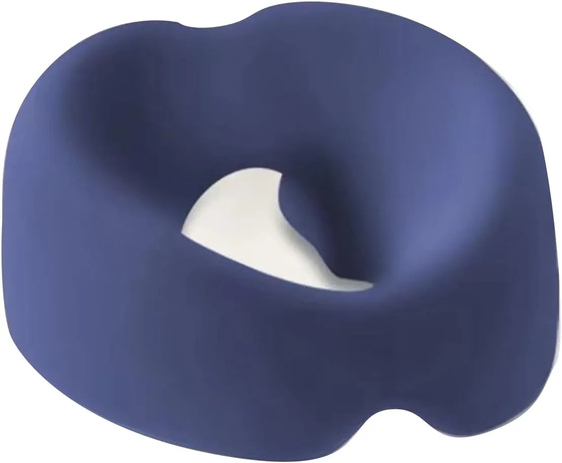 Memory Foam Stomach Sleeping Pillow Breathable Face Down Pillow for Rest and Recovery Massage Face Pillow Massage Bed Pillow with Cover Massage Headrest for Bed (Blue)