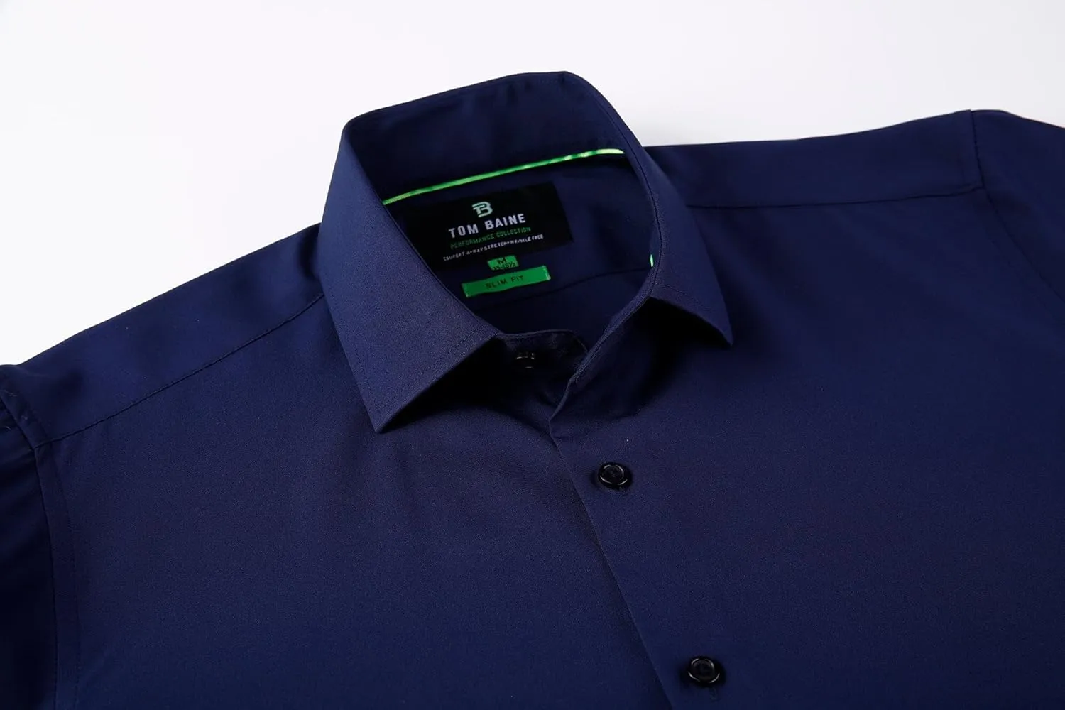 Men Slim Fit Performance Short Sleeve Button Down
