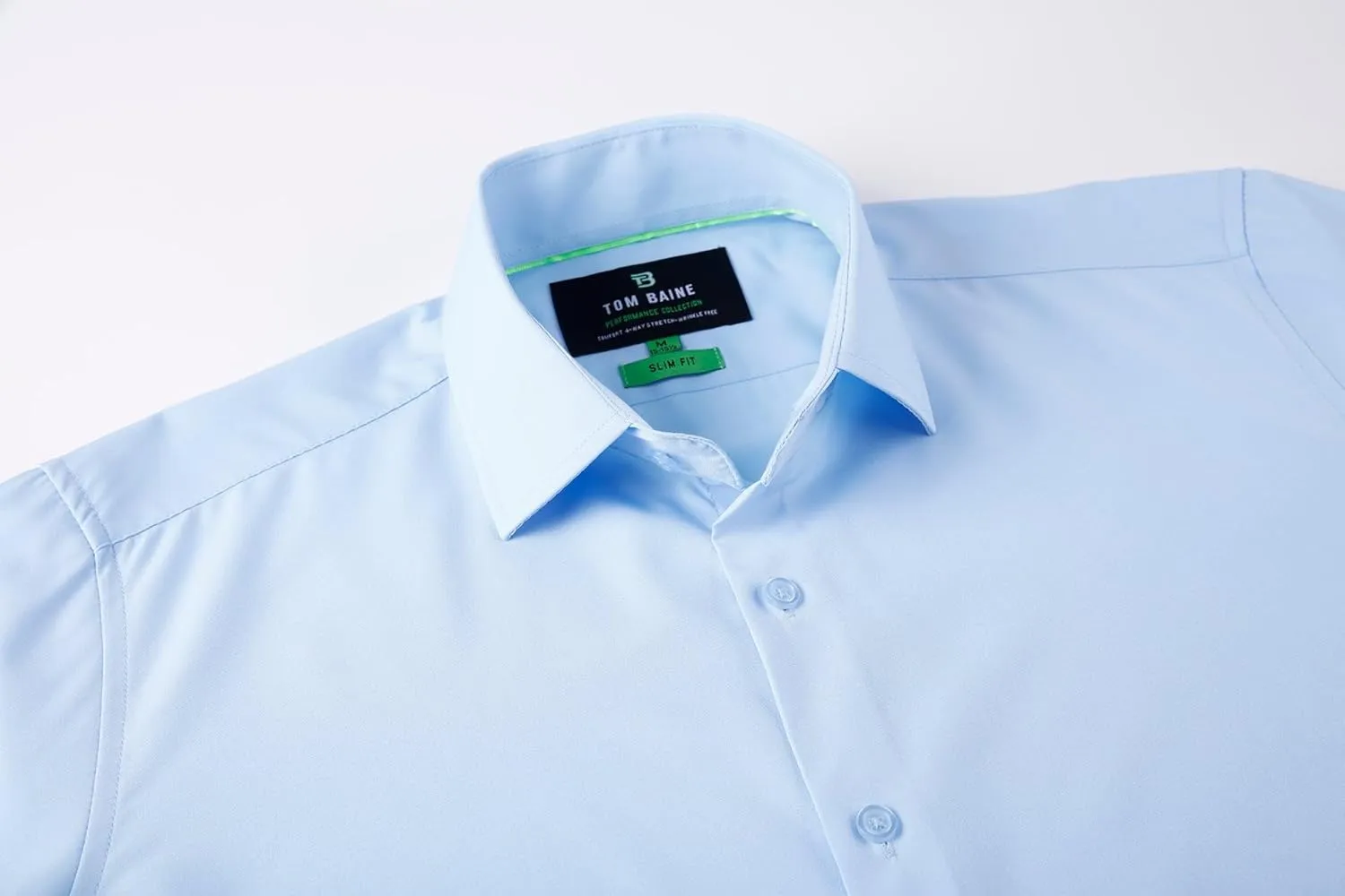 Men Slim Fit Performance Short Sleeve Button Down