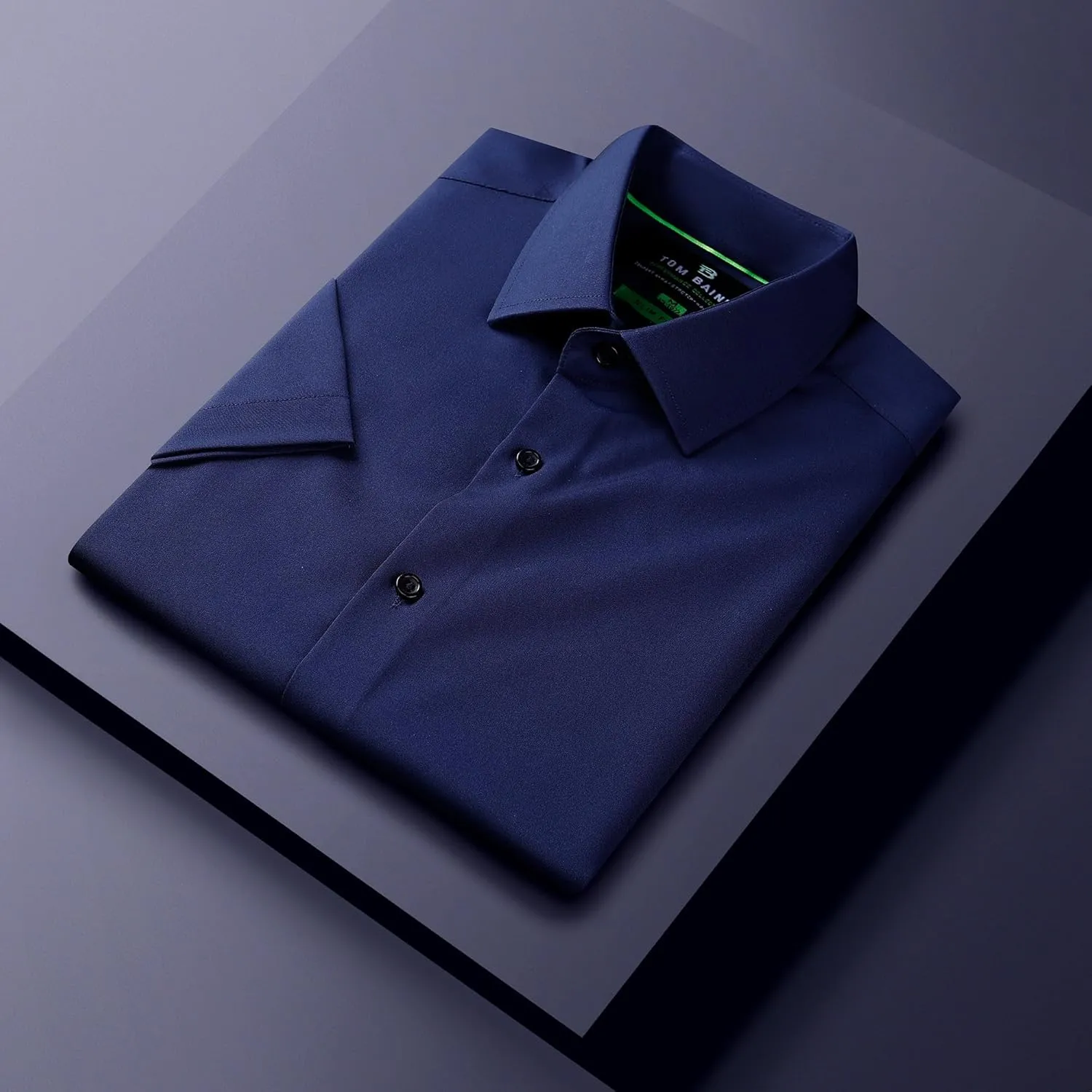 Men Slim Fit Performance Short Sleeve Button Down