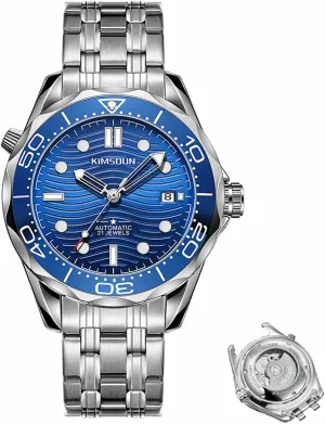 Men's High Luxury Mechanical Watch Water Ripple Dial Night Light Waterproof Sports Calendar Watch Men's Fully Automatic Mechanical Watch Personal Watch
