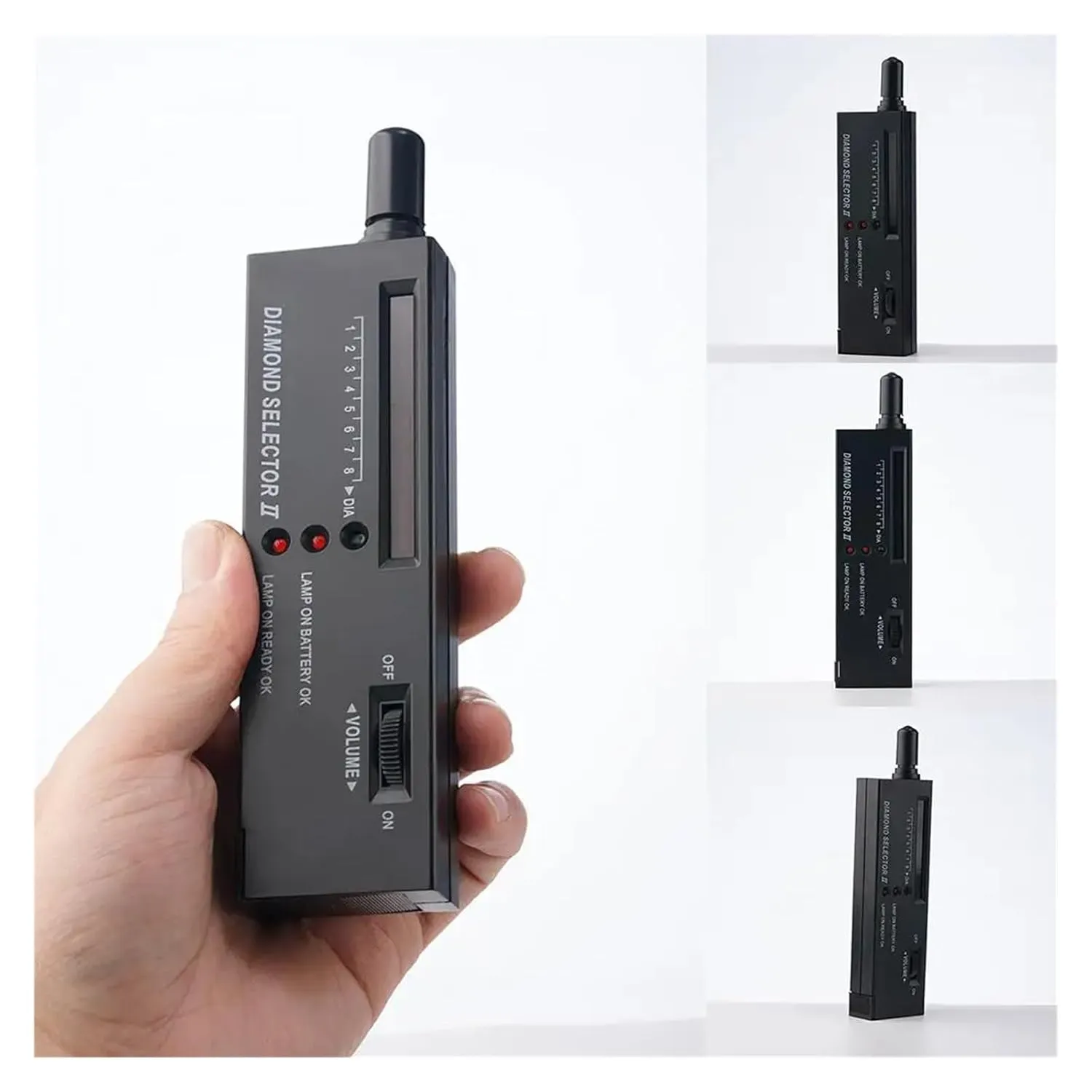 Metal Hardness Tester, LED Indicator Diamond Tester Pen High Accuracy Diamond Stone Jewelry Tool Bag Testing Selector with S1D6,for Synthetic Rubber Measuring