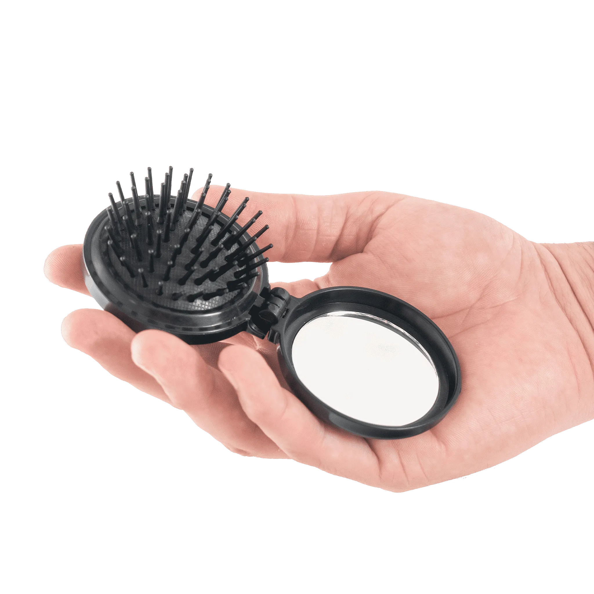 Mini Hair Brush w/ Mirror