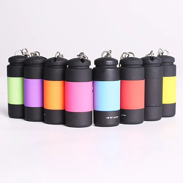 Mini LED Pocket Flashlight USB Rechargeable Portable Torch Waterproof Keychain Small Lantern White Light with Battery