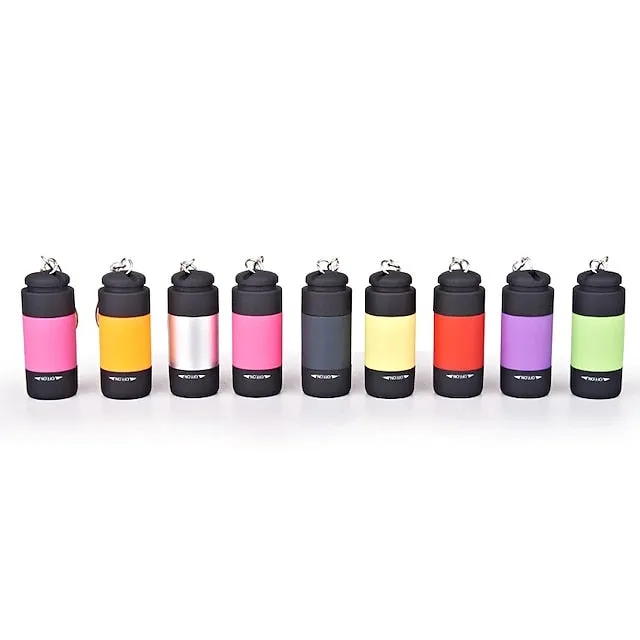 Mini LED Pocket Flashlight USB Rechargeable Portable Torch Waterproof Keychain Small Lantern White Light with Battery