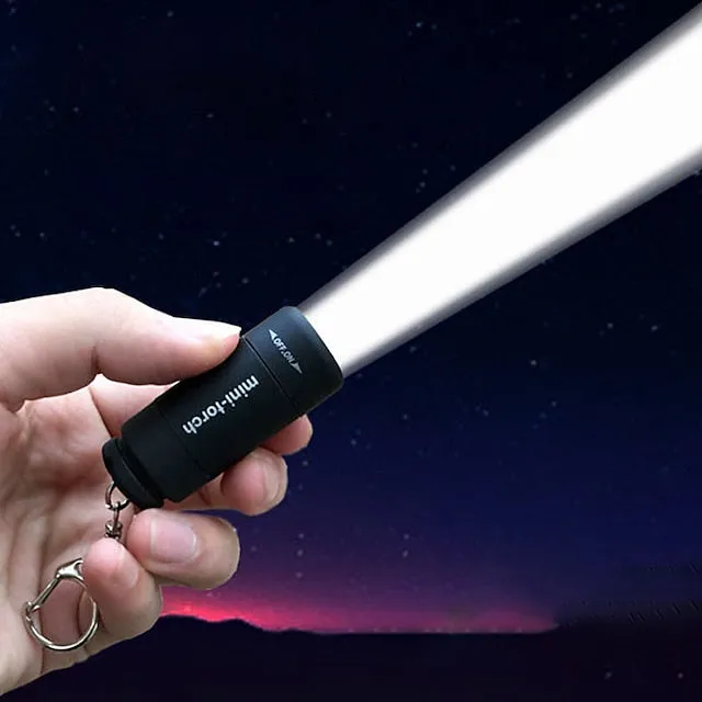 Mini LED Pocket Flashlight USB Rechargeable Portable Torch Waterproof Keychain Small Lantern White Light with Battery