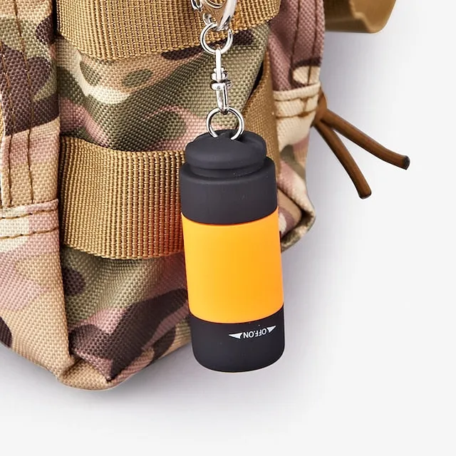 Mini LED Pocket Flashlight USB Rechargeable Portable Torch Waterproof Keychain Small Lantern White Light with Battery
