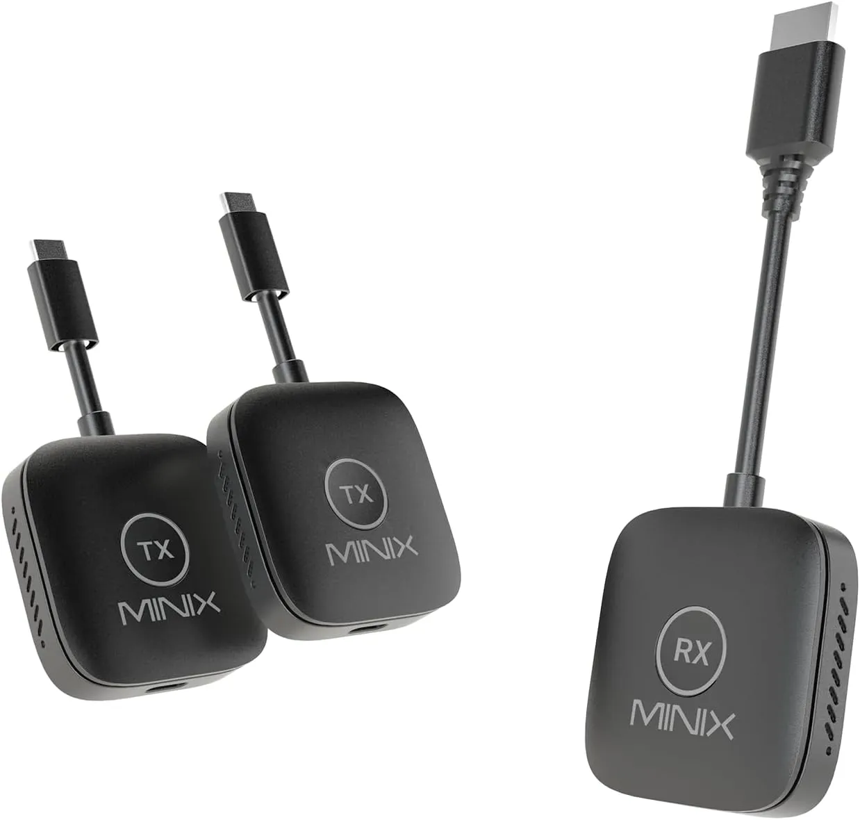 MINIX Wireless HDMI-Plug and Play- Multi-Screen,Expansion,1080p,164FT/50M,WiFi2.4G/5G/60Hz,Adapter for TVs,Monitor,Laptop (Wireless HDMI 2TX*1RX)