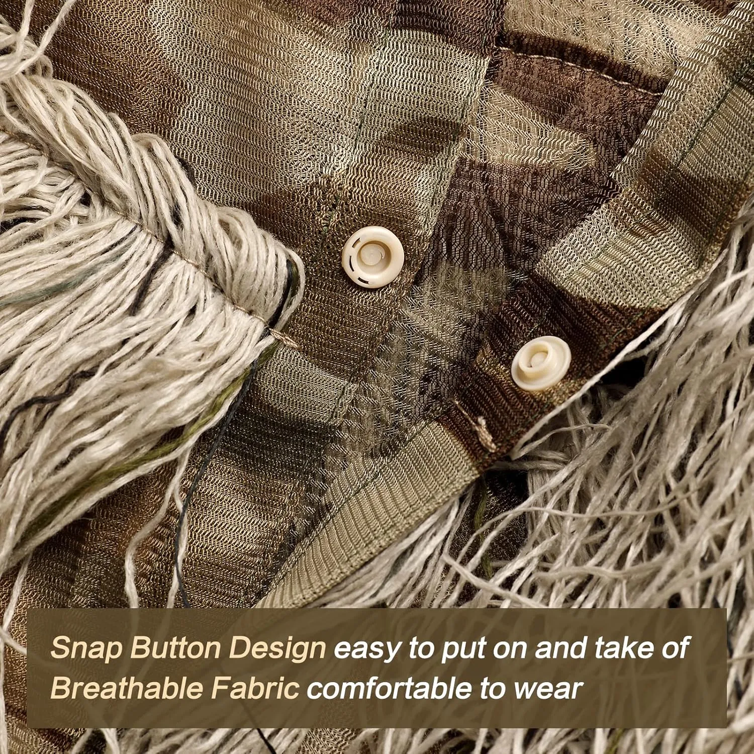 MOPHOTO 5 in 1 Ghillie Suit, 3D Camouflage Hunting Apparel Including Jacket, Pants, Hood, Carry Bag Suitable for Unisex Adults/Youth (M/L/XL/XXL)