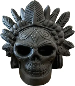 Mordial Aztec Death Whistle Loud - Authentic Mayan Screaming War Skull (Black)