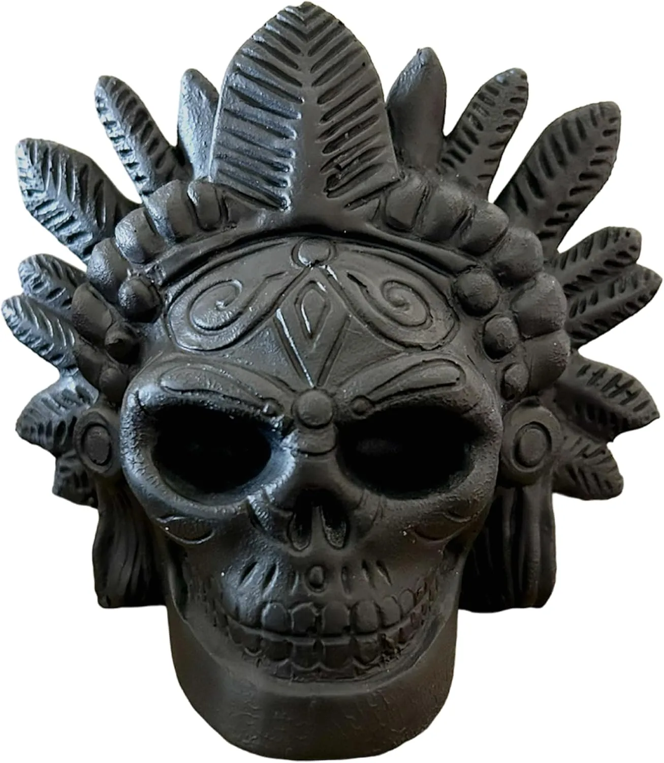Mordial Aztec Death Whistle Loud - Authentic Mayan Screaming War Skull (Black)