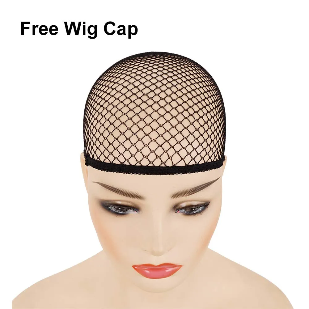 morvally Short Brown Bob Wig with Bangs for Cosplay Costume Hallaween Party Including Glasses (Brown)