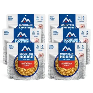 Mountain House Creamy Macaroni & Cheese Freeze Dried Backpacking & Camping Food Vegetarian 6-Pack