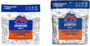 Mountain House Fettuccine Alfredo with Chicken | Freeze Dried Backpacking & Camping Food | 2-Servings & Classic Spaghetti with Meat Sauce | Freeze Dried Backpacking & Camping Food |2 Servings