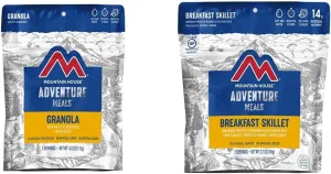 Mountain House Granola with Milk & Blueberries | Freeze Dried Backpacking & Camping Food | 2 Servings & Breakfast Skillet | Freeze Dried Backpacking & Camping Food | 2 Servings | Gluten-Free