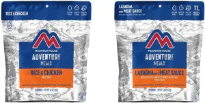 Mountain House Rice & Chicken | Freeze Dried Backpacking & Camping Food |2-Servings | Gluten-Free & Lasagna with Meat Sauce | Freeze Dried Backpacking & Camping Food |2 Servings
