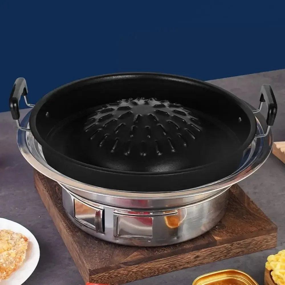 Multi-function Grill Thai Tray Urgent clearance Pan Picnic Roasting Reusable Barbecue Portable Top-tier options Korean 30/35cm Plate Rust-proof Grill Outdoor