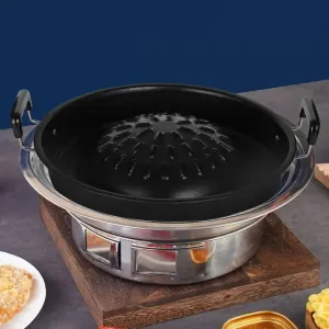 Multi-function Grill Thai Tray Urgent clearance Pan Picnic Roasting Reusable Barbecue Portable Top-tier options Korean 30/35cm Plate Rust-proof Grill Outdoor