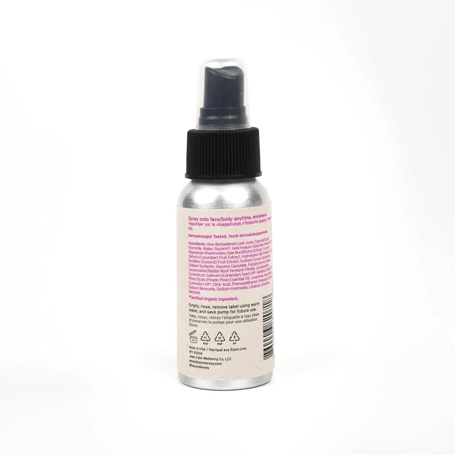 Multipurpose Face & Body Mist 60ML - Signature Essential Oil Blend No. 2 with Bergamot Mint, Coriander, Lavender & Pinyon Pine - Infused with Aloe Vera Leaf Juice, Hydrates & Balances Skin