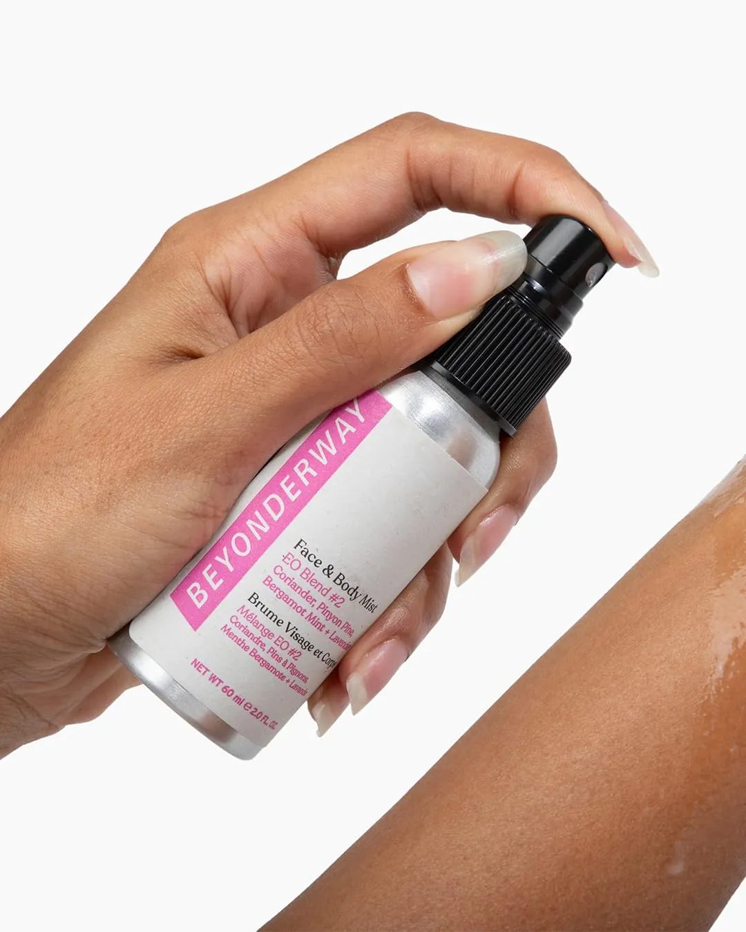 Multipurpose Face & Body Mist 60ML - Signature Essential Oil Blend No. 2 with Bergamot Mint, Coriander, Lavender & Pinyon Pine - Infused with Aloe Vera Leaf Juice, Hydrates & Balances Skin
