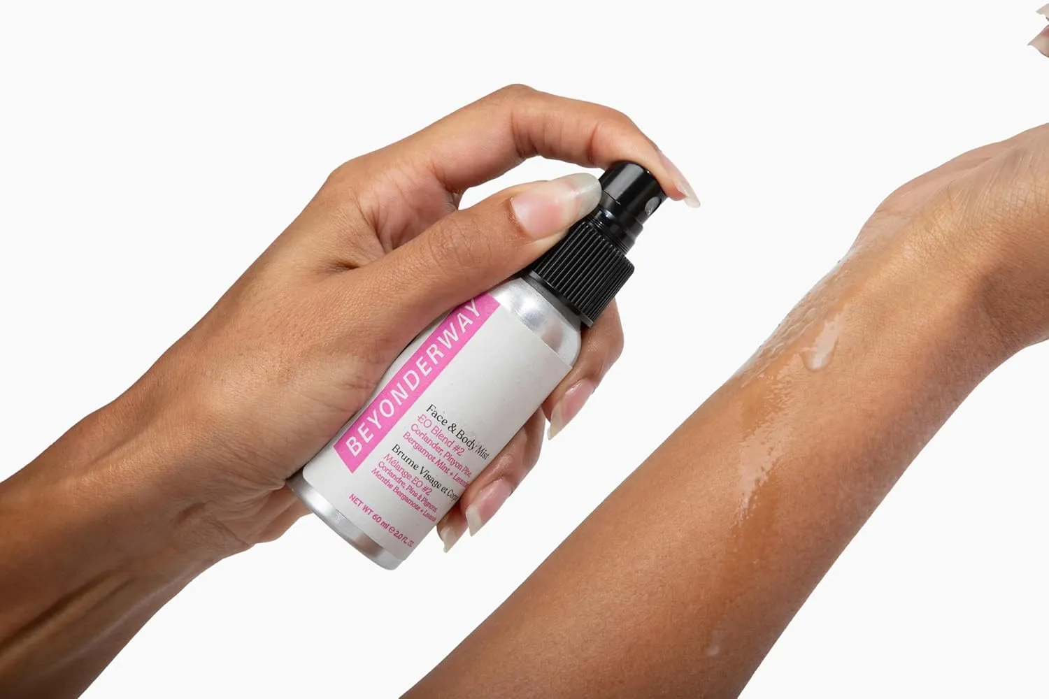 Multipurpose Face & Body Mist 60ML - Signature Essential Oil Blend No. 2 with Bergamot Mint, Coriander, Lavender & Pinyon Pine - Infused with Aloe Vera Leaf Juice, Hydrates & Balances Skin