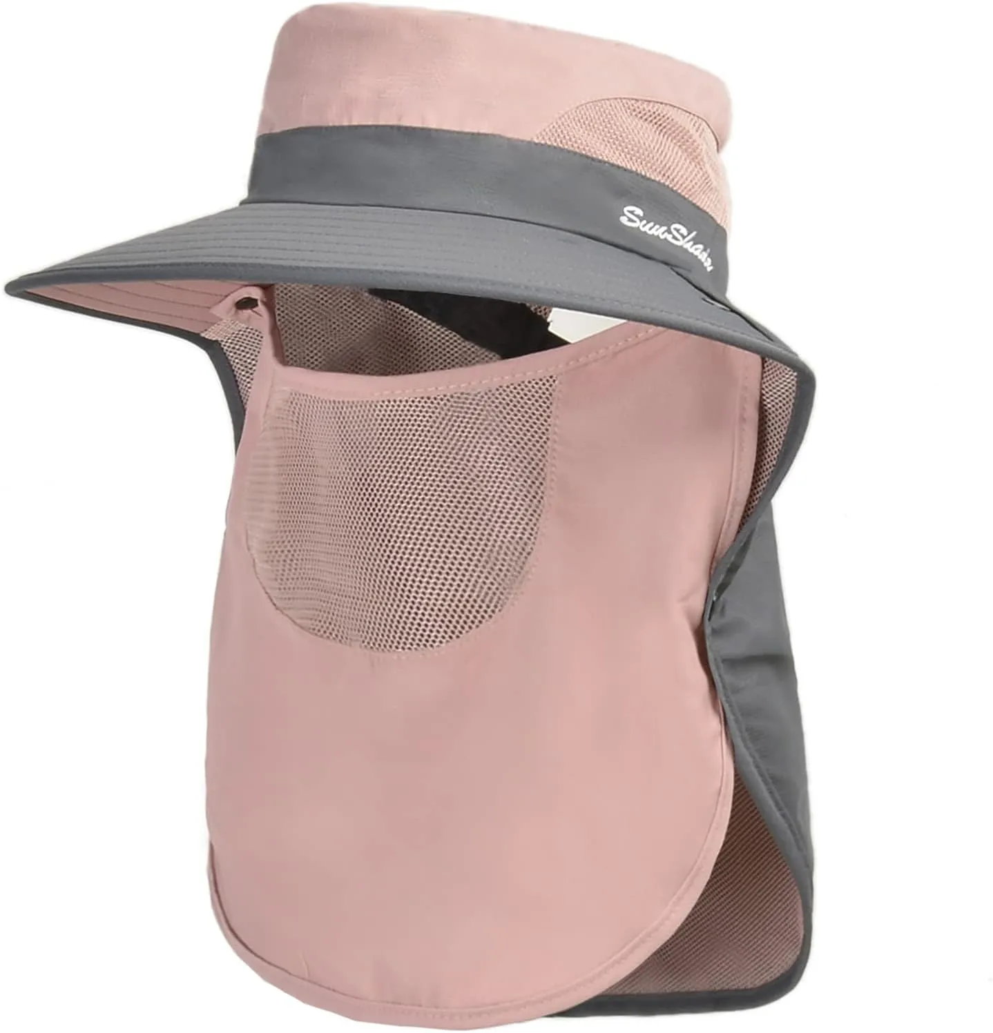 Muryobao Women's Ponytail Summer Sun UV Protection Hat Foldable Wide Brim Boonie Hats for Beach Safari Fishing
