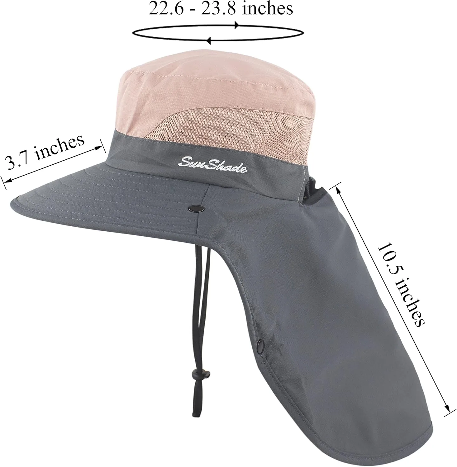 Muryobao Women's Ponytail Summer Sun UV Protection Hat Foldable Wide Brim Boonie Hats for Beach Safari Fishing