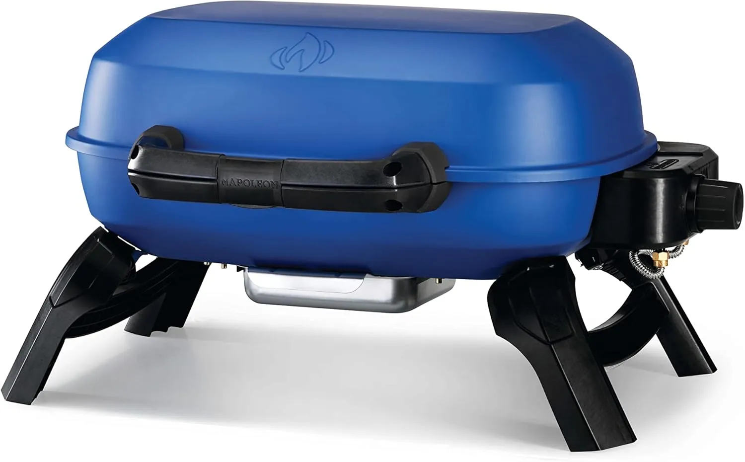 Napoleon TravelQ 240 Compact Portable Propane Gas Grill, Blue, Tailgating, Camping, and Small Outdoor Spaces