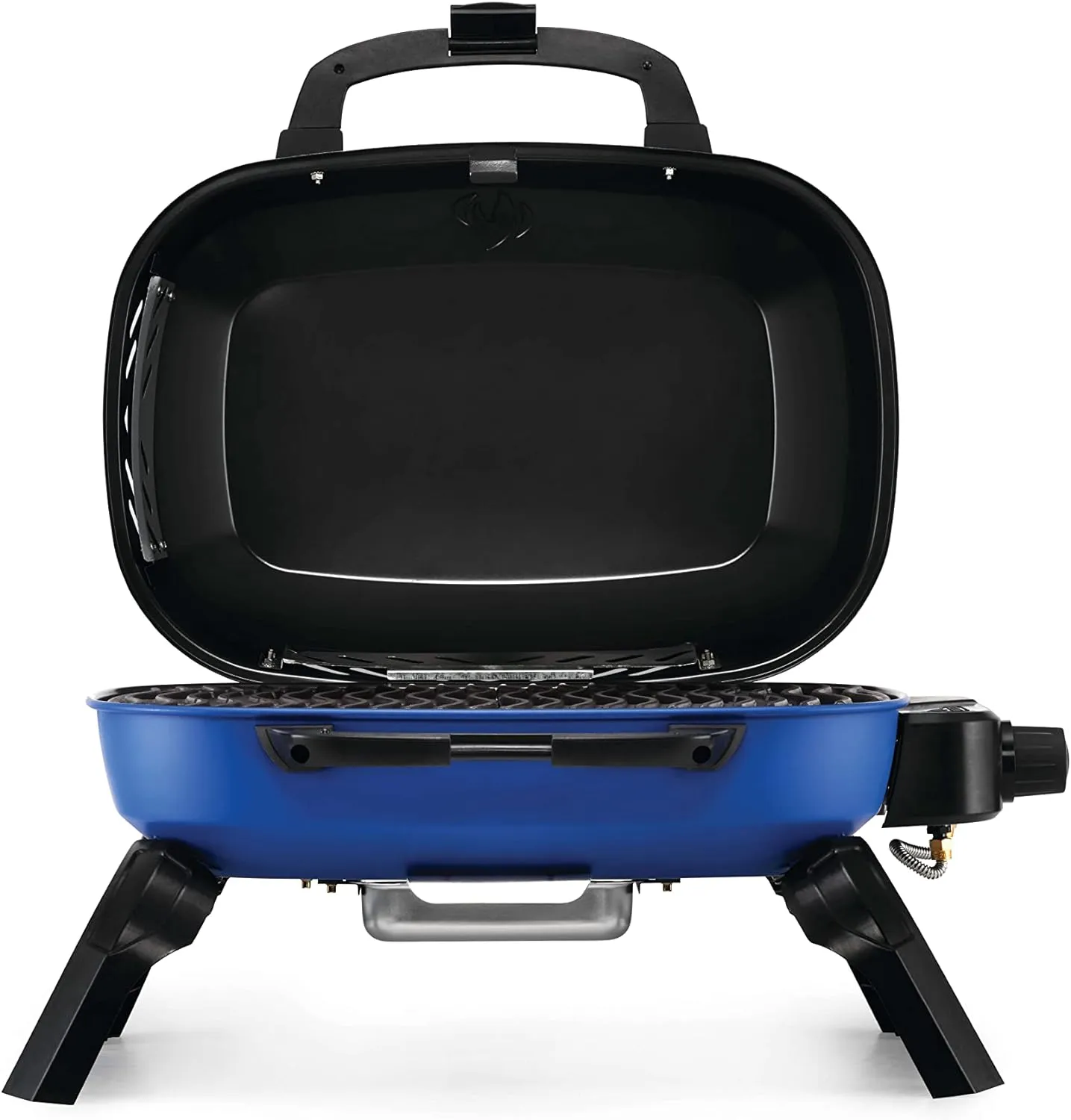 Napoleon TravelQ 240 Compact Portable Propane Gas Grill, Blue, Tailgating, Camping, and Small Outdoor Spaces