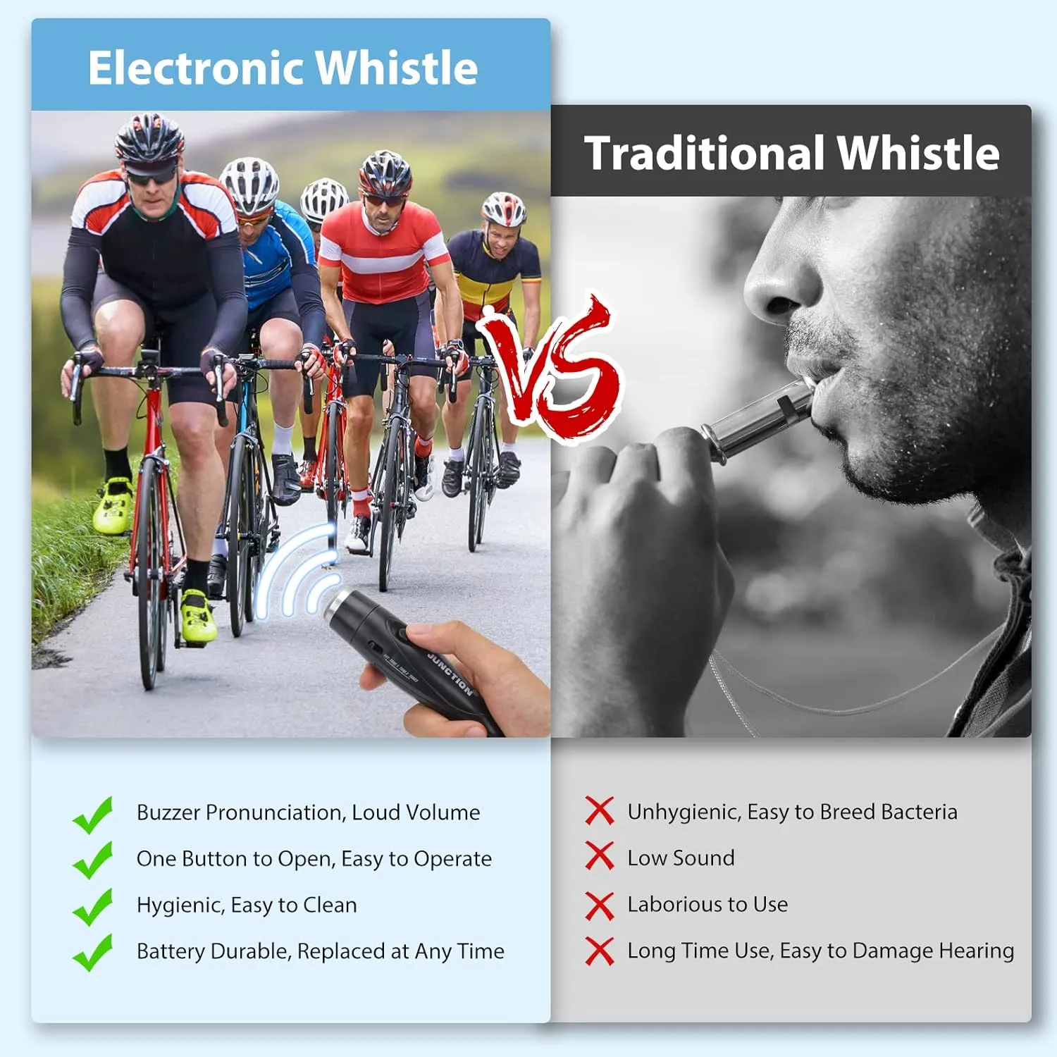 [New Electronic Whistles 3 Pack, Loudest Electric Whistles 3 Tones High Volume Whistle Hand Held for Coaches Referees Training Whistle, Outdoor Hiking Emergency Rescue Whistle Gifts