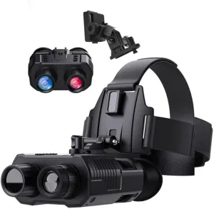 Night Vision Goggles 1080P Infrared Night Vision Binoculars for Adults with Camera Head Mounted Telescope with 8X Digital Zoom 2.7 LCD Display for Hunting and Surveillance (Head-Mounted)
