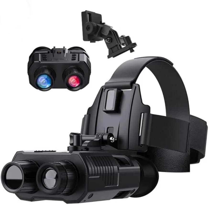 Night Vision Goggles 1080P Infrared Night Vision Binoculars for Adults with Camera Head Mounted Telescope with 8X Digital Zoom 2.7 LCD Display for Hunting and Surveillance (Head-Mounted)