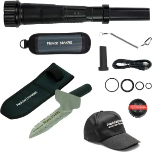 Nokta Makro PulseDive Pinpointer - Black Bundle with Premium Digger and Cap